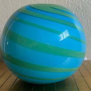 Italian Venice, Murano handblown swirl round vase, glass, aqua, green💙💚💙🇮🇹